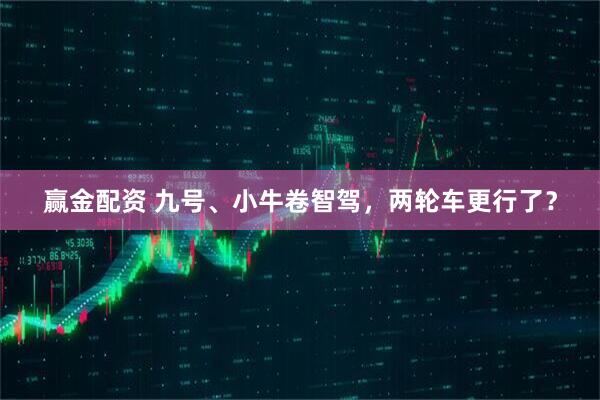 赢金配资 九号、小牛卷智驾，两轮车更行了？