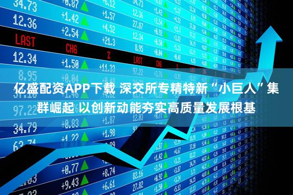 亿盛配资APP下载 深交所专精特新“小巨人”集群崛起 以创新动能夯实高质量发展根基